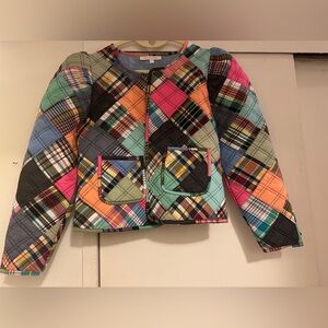 Love The Label Madras Patchwork Jacket Size Small